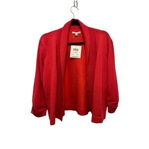 New 89th Madison Womens Open Front Cardigan Candy Apple Red Size L